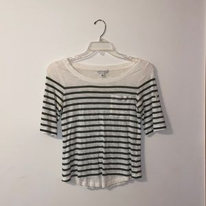 Green and White Striped Banana Republic Shirt